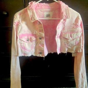 Madden nyc cropped jean jacket bnwt
